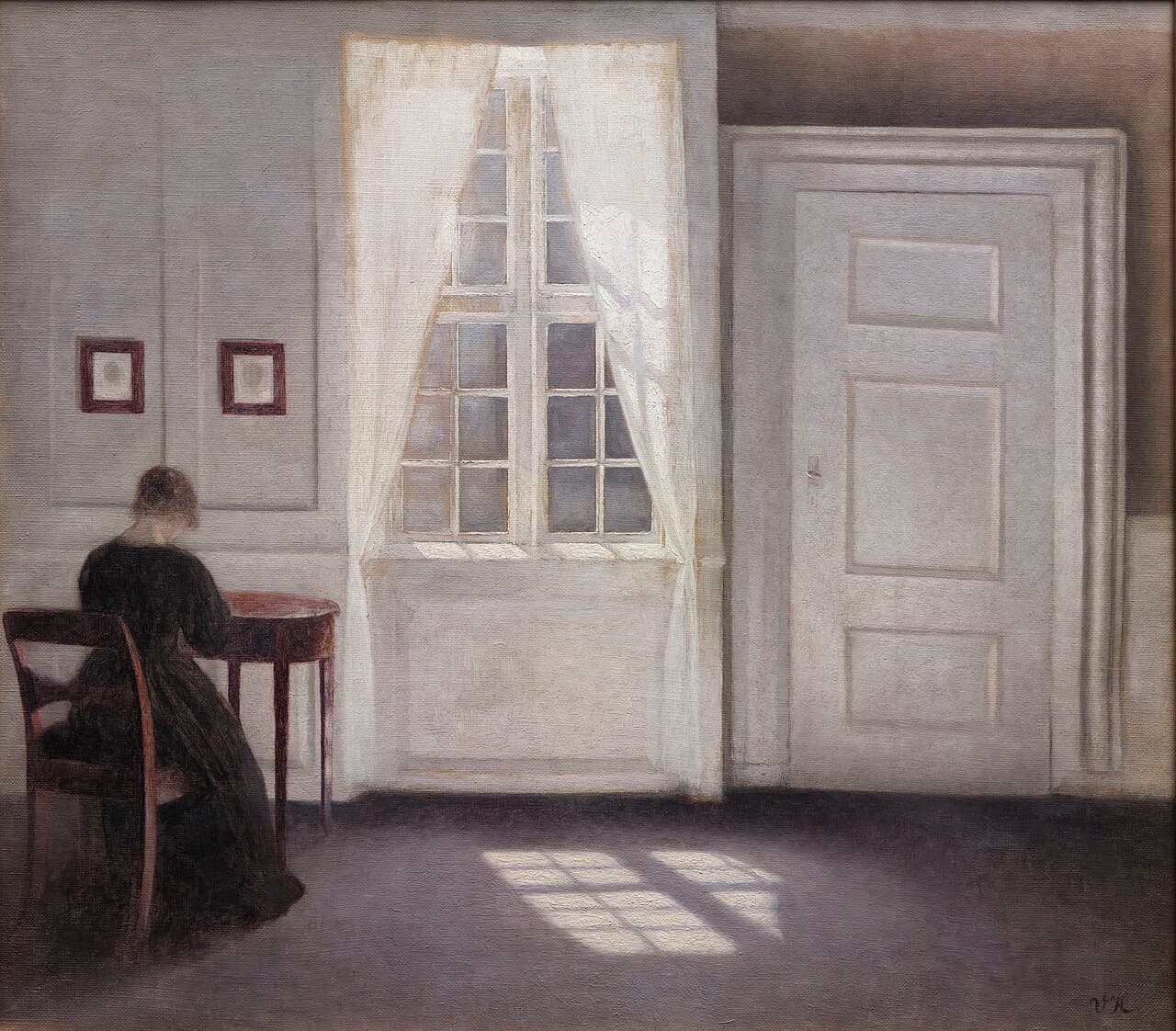 Vilhelm Hammershøi, Strandgade’de İç Mekân, Zemine Düşen Güneş