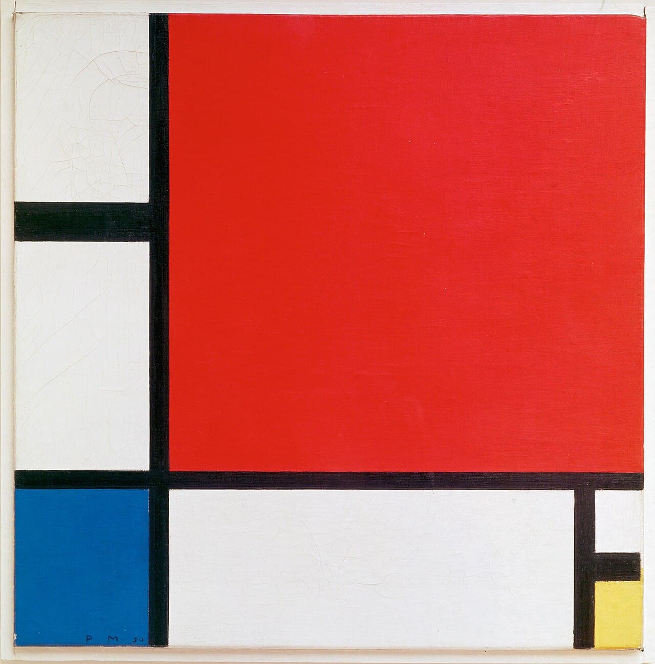 Piet Mondrian, Kırmızı, Mavi ve Sarı ile Kompozisyon