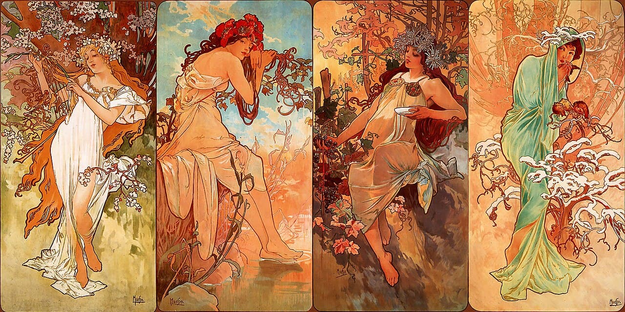 Alphonse Mucha, The Seasons