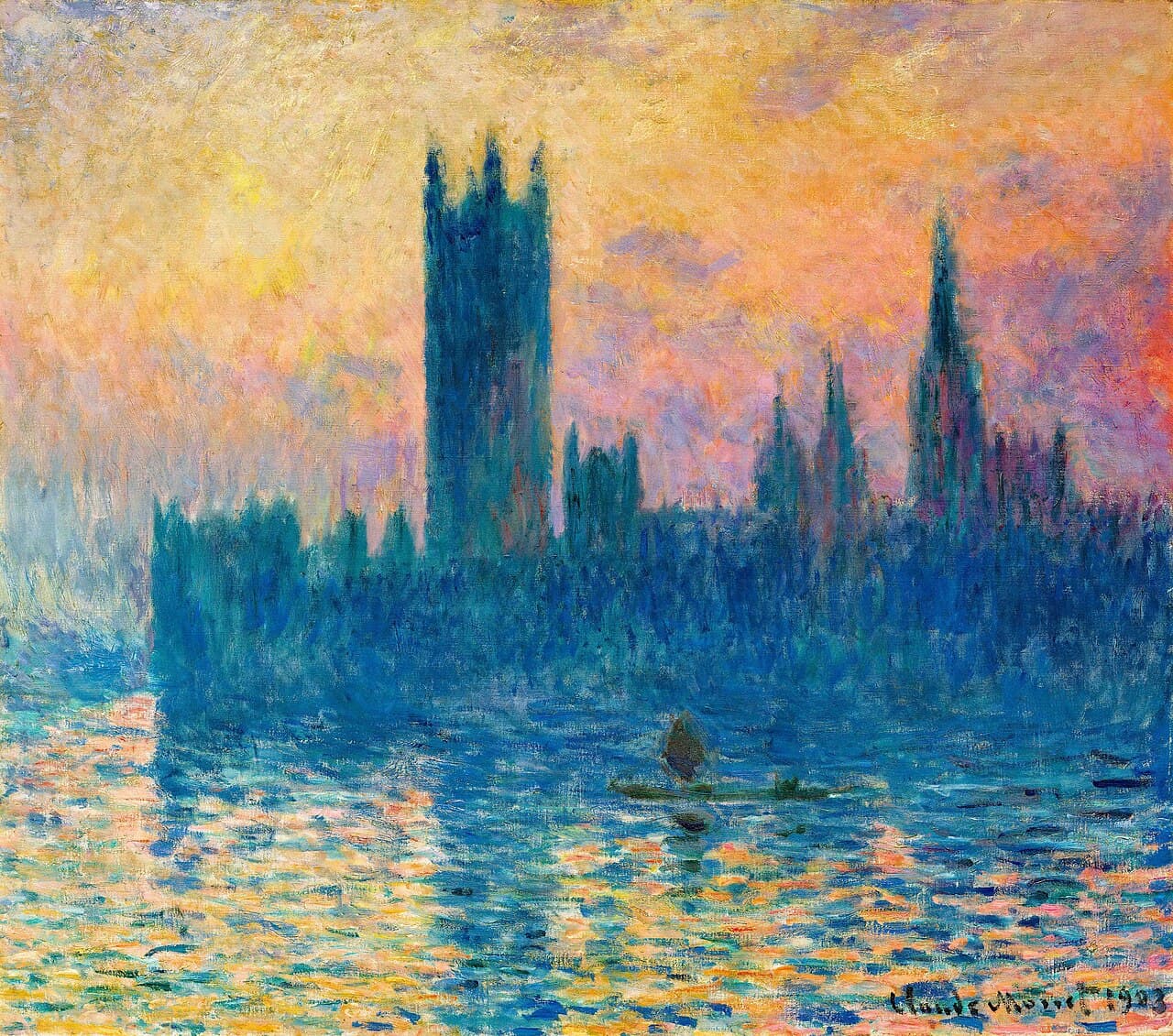 Claude Monet, The Houses of Parliament, Sunset