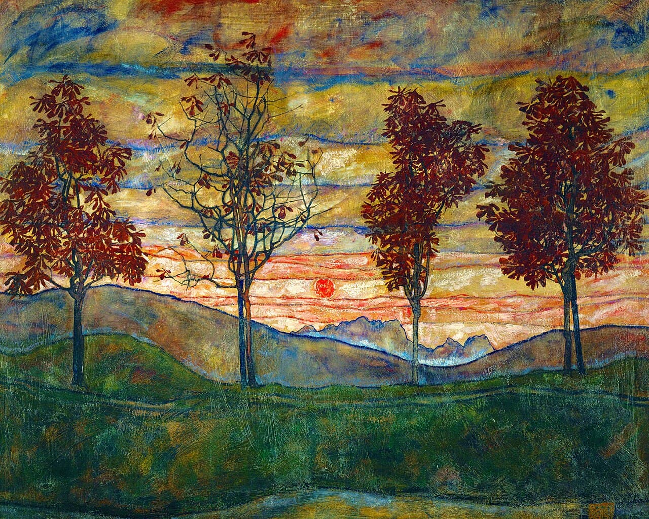 Egon Schiele, Dört Ağaç
