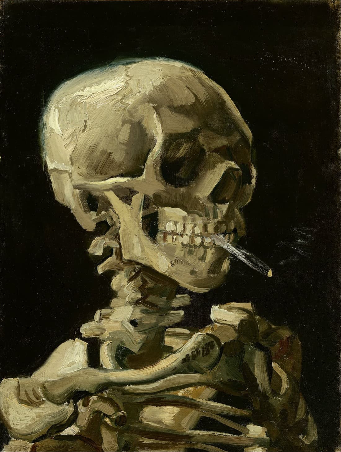 Vincent van Gogh, Yanan Sigaralı İskelet Kafası